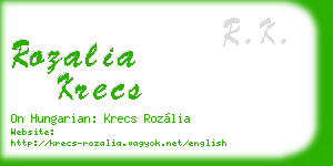 rozalia krecs business card